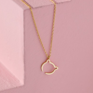 Curious - Cat Necklace (Rose Gold)