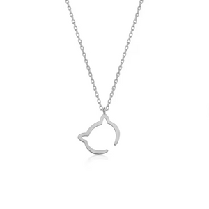 Curious - Cat Necklace (Silver)