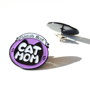World's Best Cat Mom Pin - Merchandise - Monty Boy
