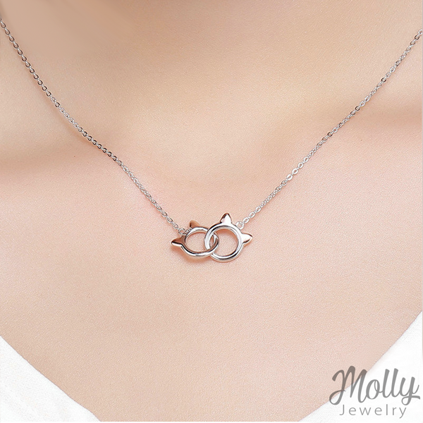 Bonded Forever Silver Necklace - Jewelry - Monty Boy